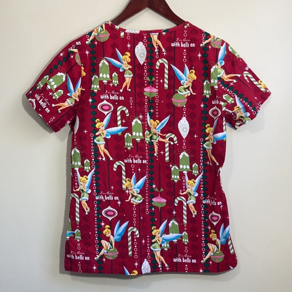 Disney Tinkerbell Women’s Scrub Top Size XS - Picture 3 of 6